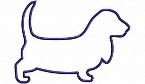Basset Hound Embroidery Design