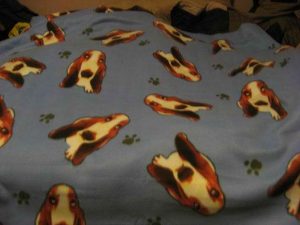 Basset Hound Fleece Fabric