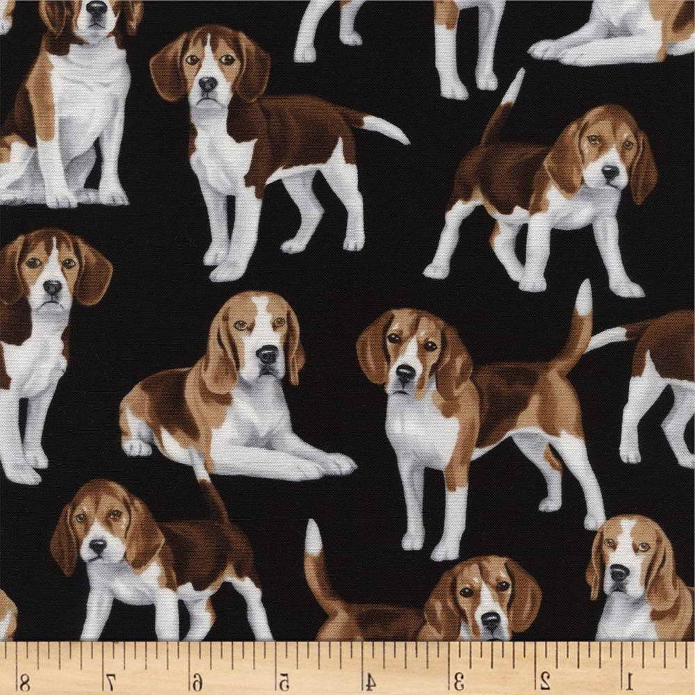 Beagle Print Fabric