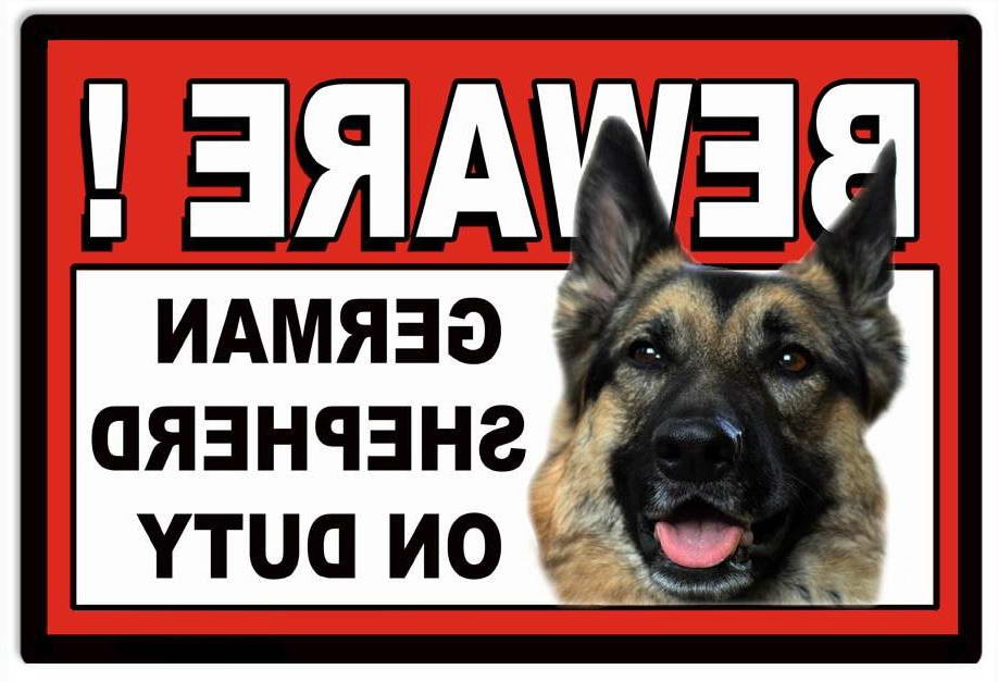 Beware Of Dog German Shepherd Sign | PETSIDI