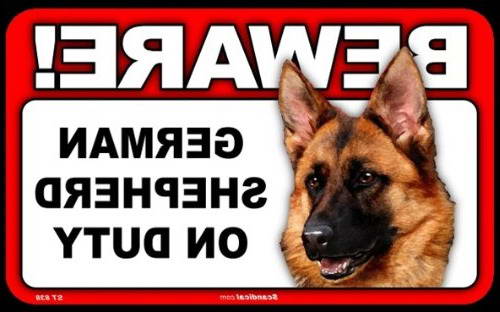 Beware Of Dog Sign German Shepherd