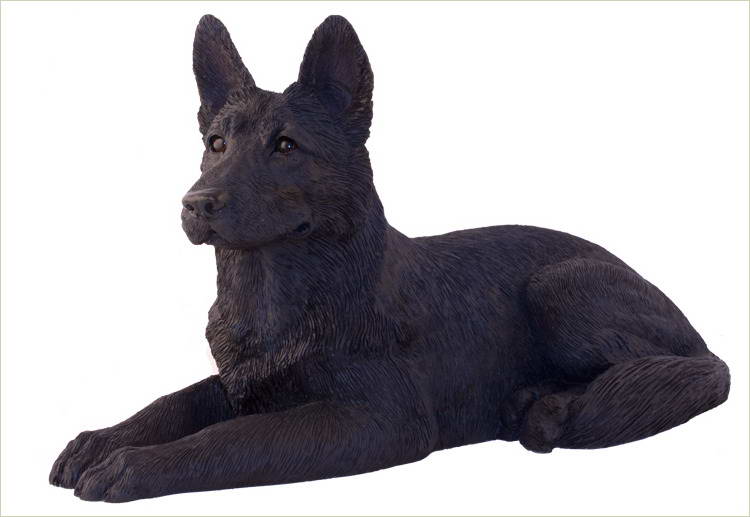 Black German Shepherd Figurine