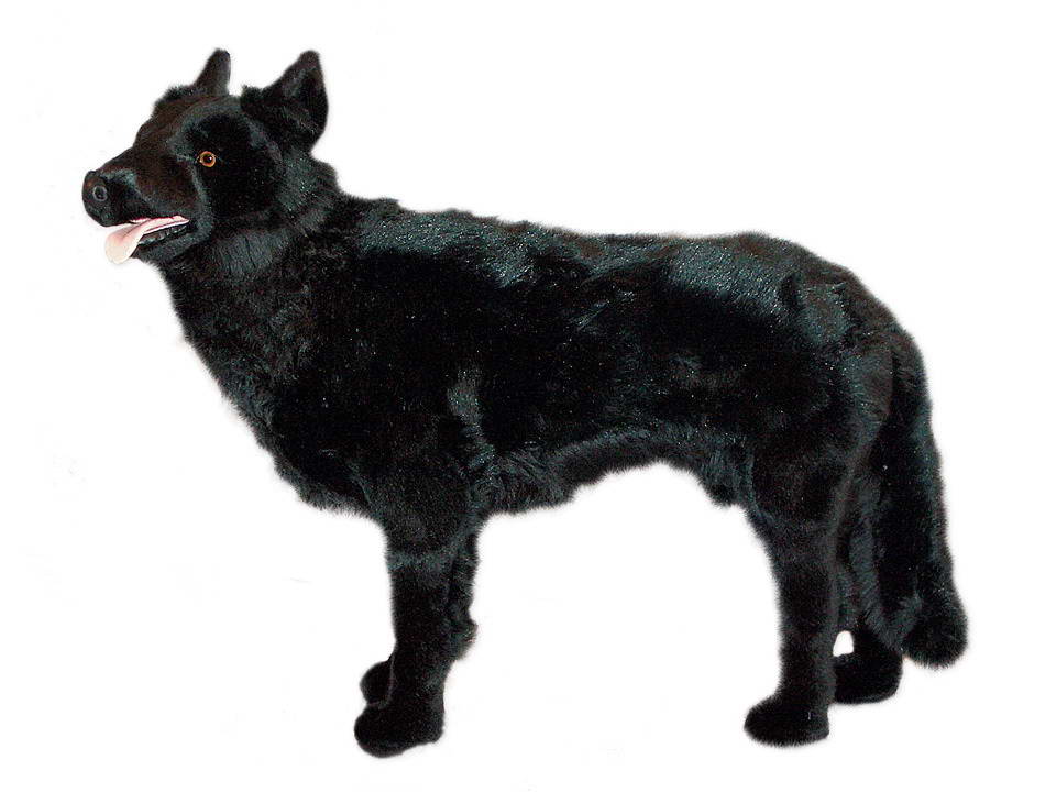 stuffed black german shepherd