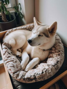 blonde huskies puppy