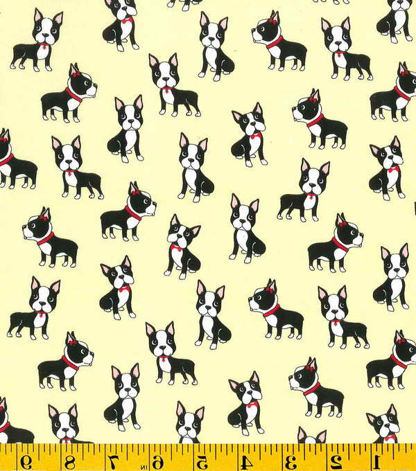 Boston Terrier Fabric