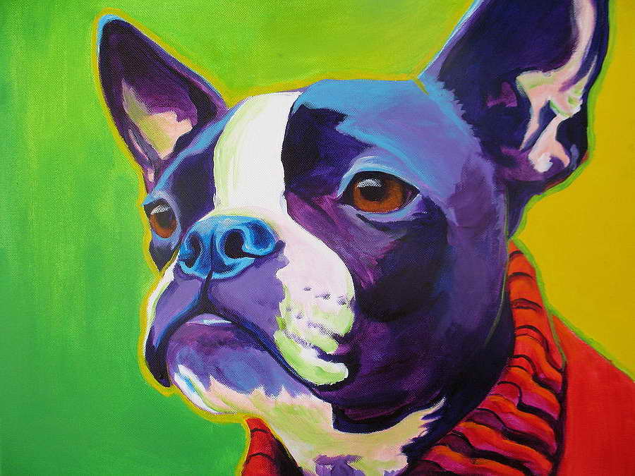 Boston Terrier Painting