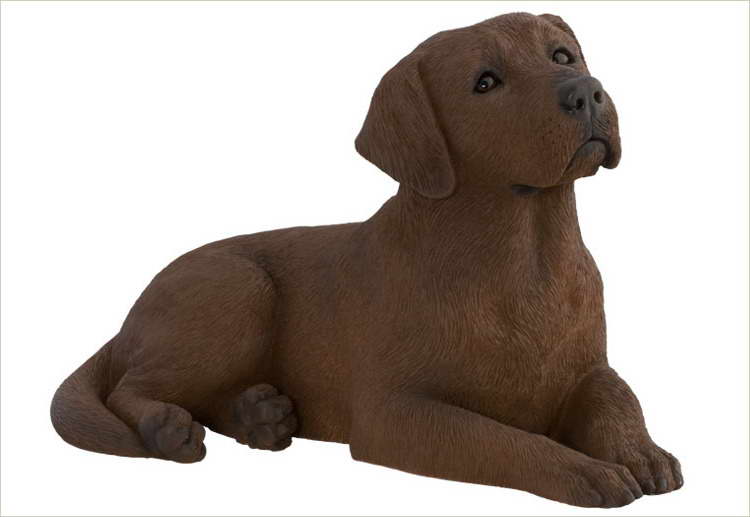 Chocolate Labrador Figurine