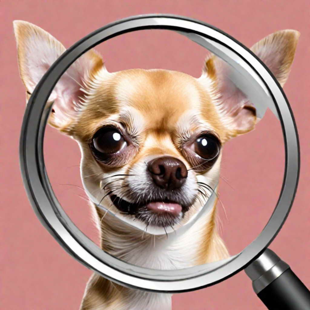 Chihuahua meme face magnifier
