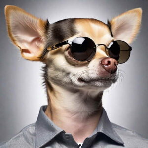chihuahua meme face fashionable
