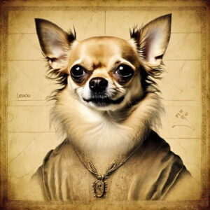 chihuahua meme face leonardo da vinci