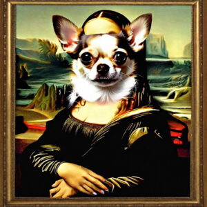 chihuahua meme face monalisa