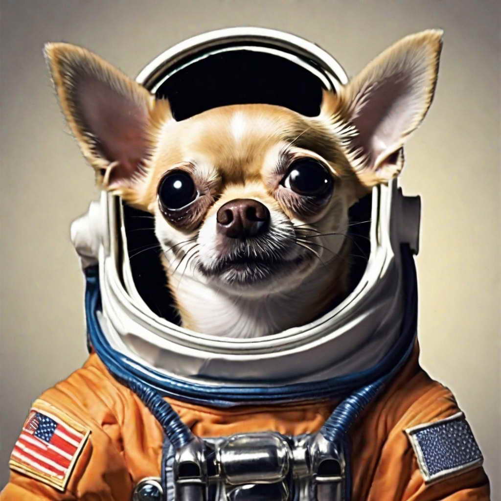 chihuahua meme face spacesuit