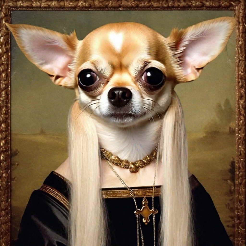 chihuahua meme face surreal art