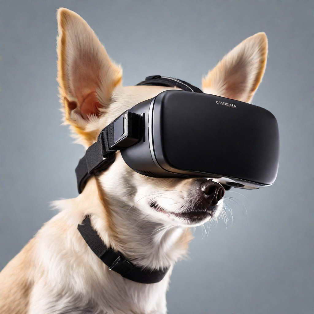 chihuahua meme face with VR