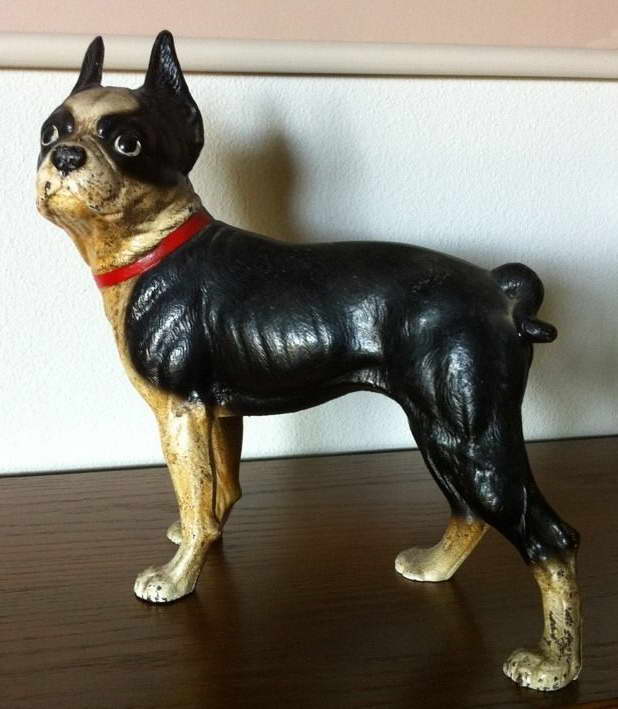 Cast Iron Boston Terrier Dog Door Stop