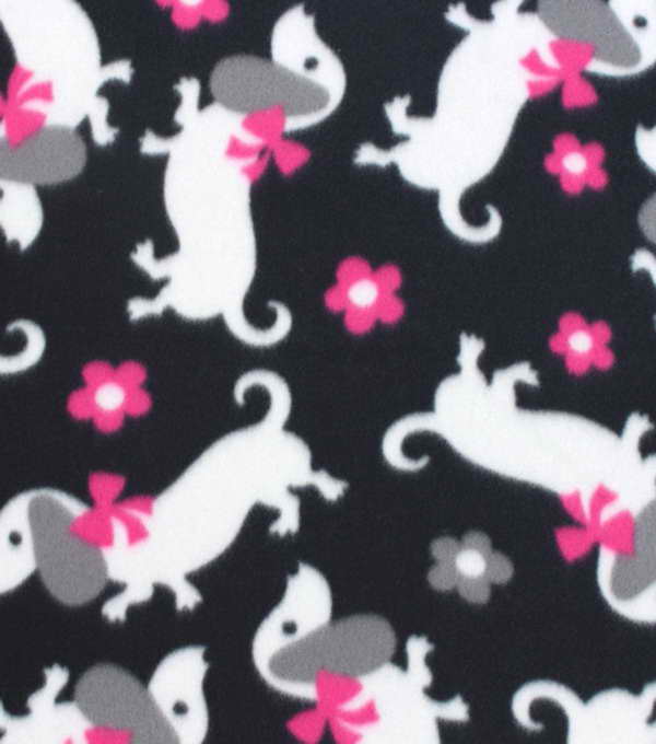 Dachshund Print Fleece Fabric