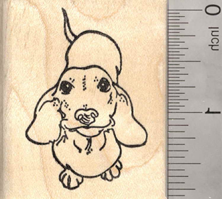 Dachshund Rubber Stamp