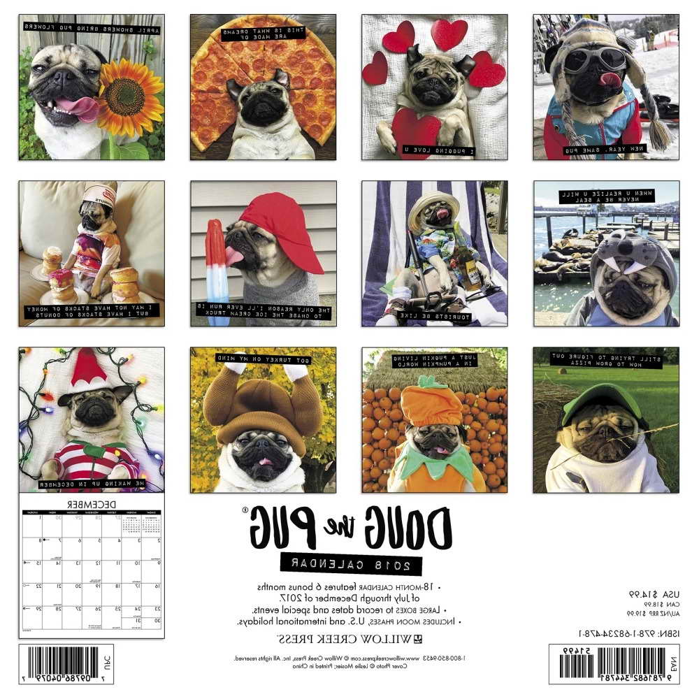 Doug The Pug Wall Calendar
