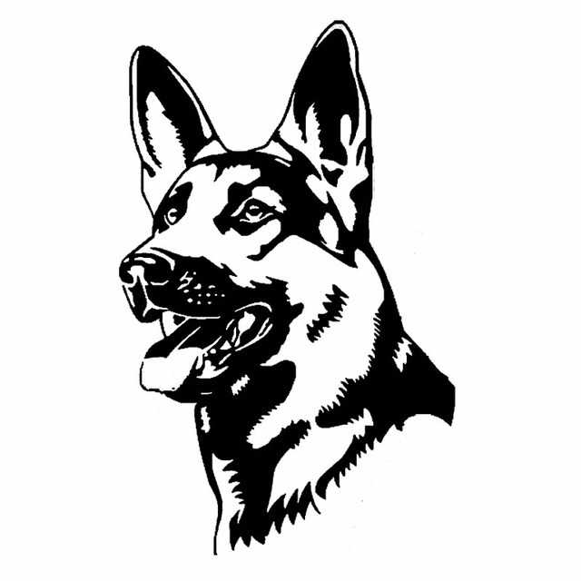 German Shepherd Decals Trucks