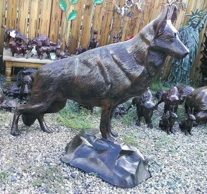 German Shepherd Outdoor Statue