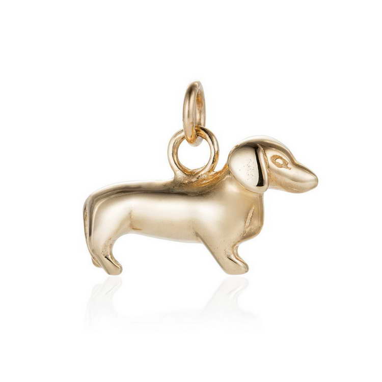 Gold Dachshund Charm