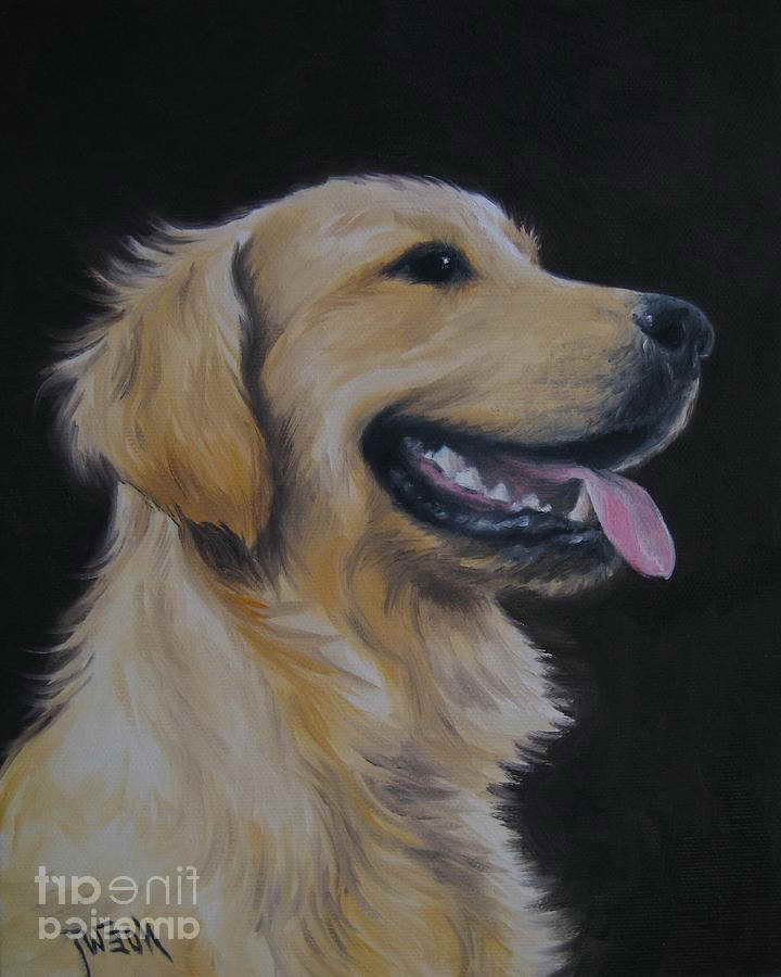 Golden Retriever Oil Painting