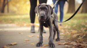 Great Dane Puppy Leash Training