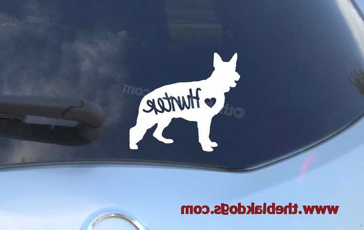 I Love My German Shepherd Car Magnet