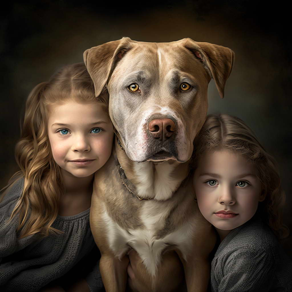 Golden Retriever Pitbull Mix Family Dog