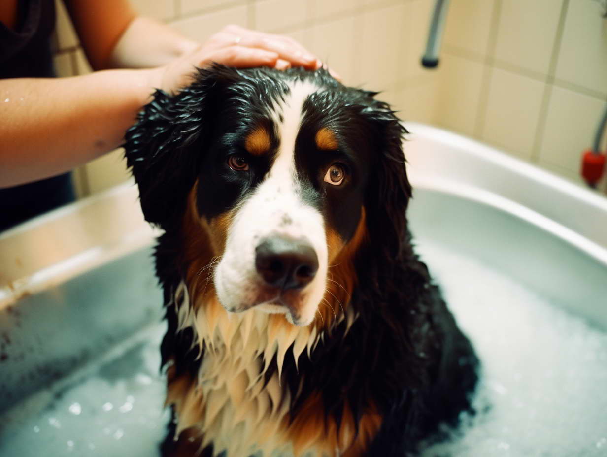 Bathing Your Bernese Mountain Dog Puppy