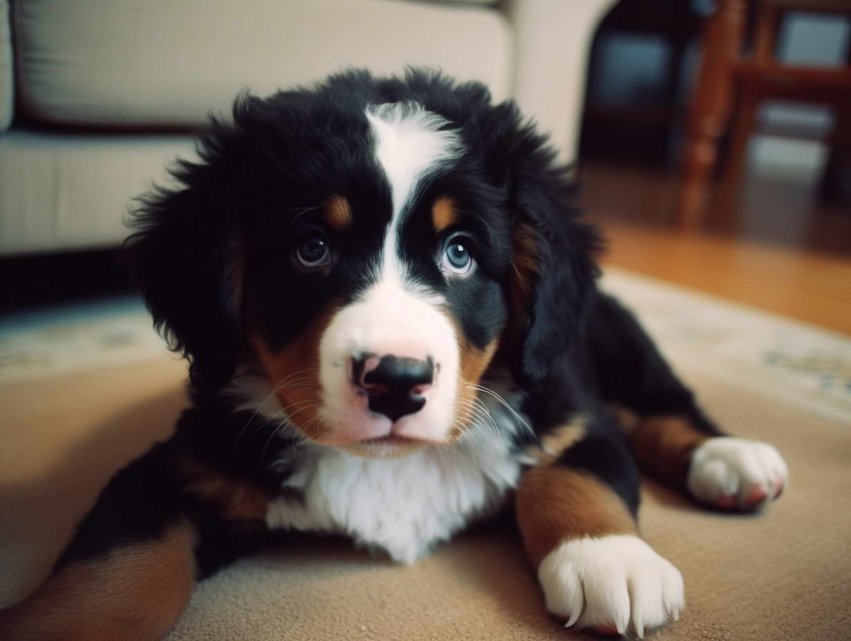 Exercise and Playtime with Bernese Mountain Dog Puppy