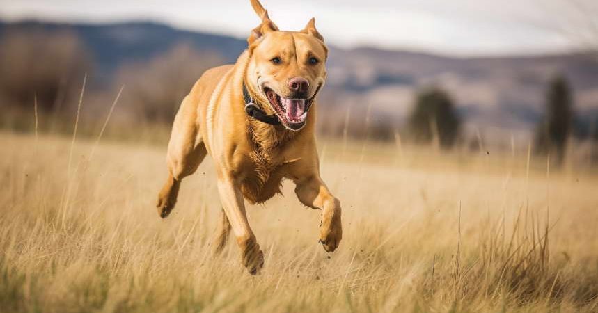 Golden Retriever Pitbull Mix Active Running