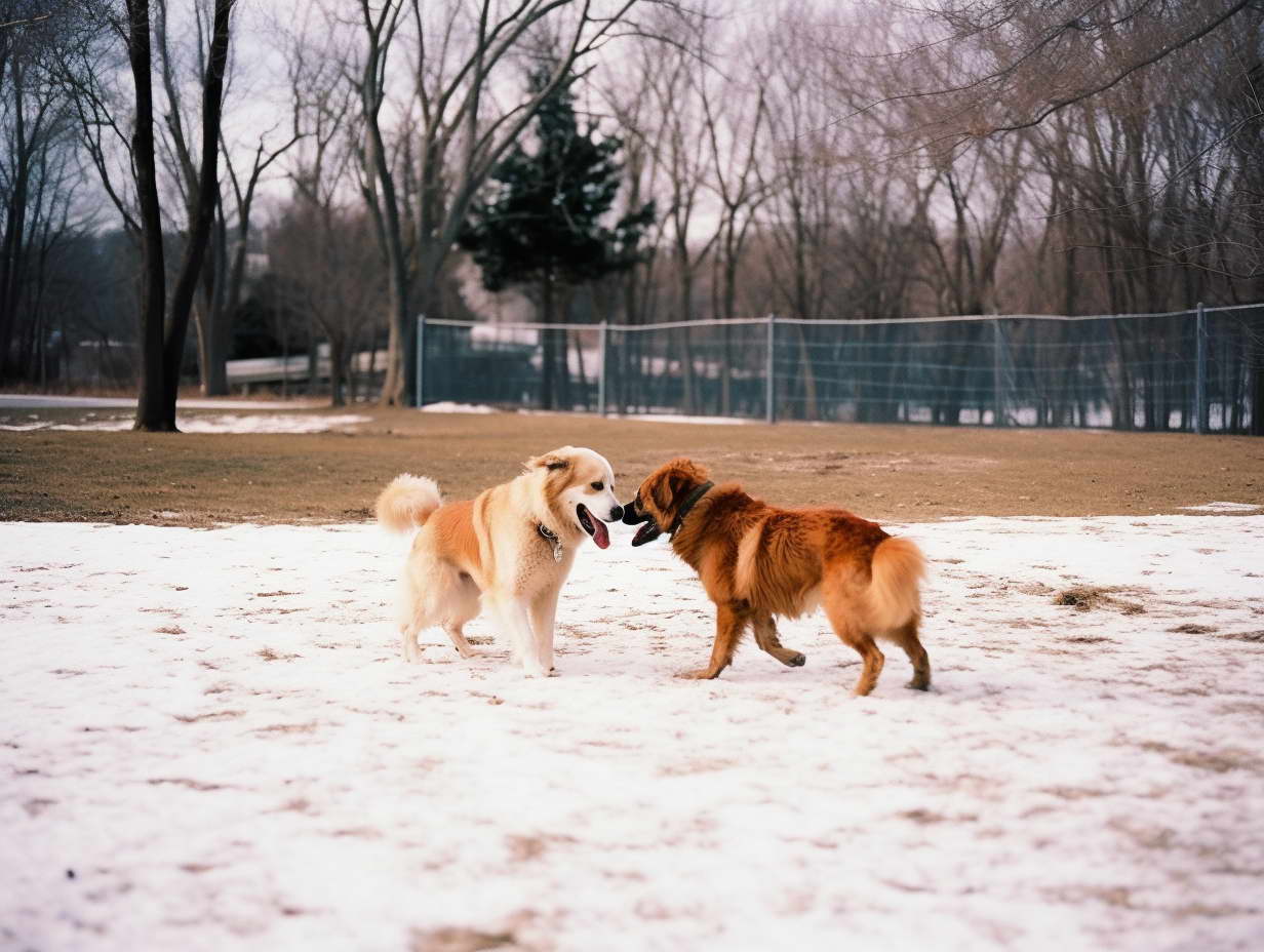 Golden Retriever and Bernese Mountain dogs