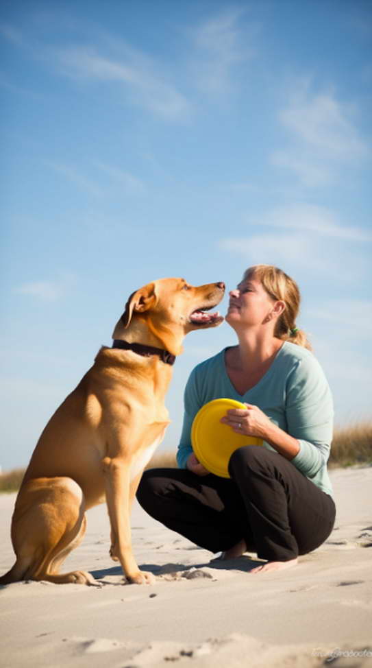 Outdoor Exercise Golden Retriever Pitbull Mix