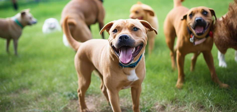 Socializing Golden Retriever Pitbull Mix