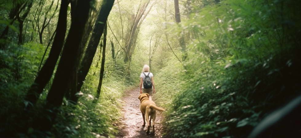 Traveling Camping with Golden Retriever Pitbull Mix