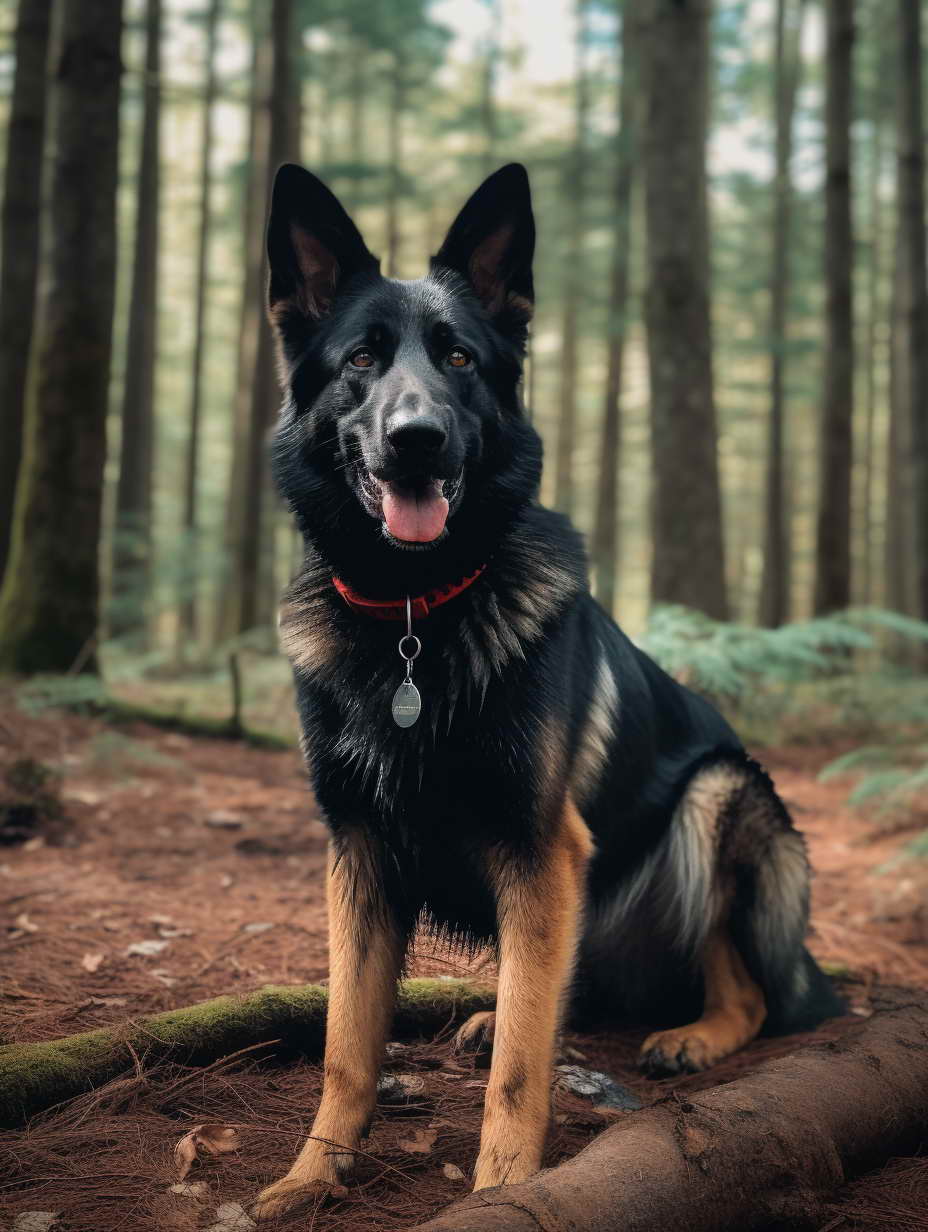 Black And Red German Shepherd Dog