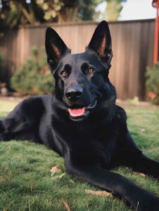 Solid Black German Shepherd