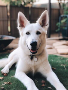 Solid White German Shepherd