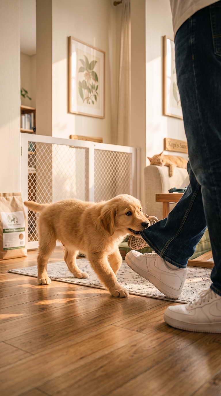 How to Stop a Puppy from Biting Your Feet and Ankles While Walking
