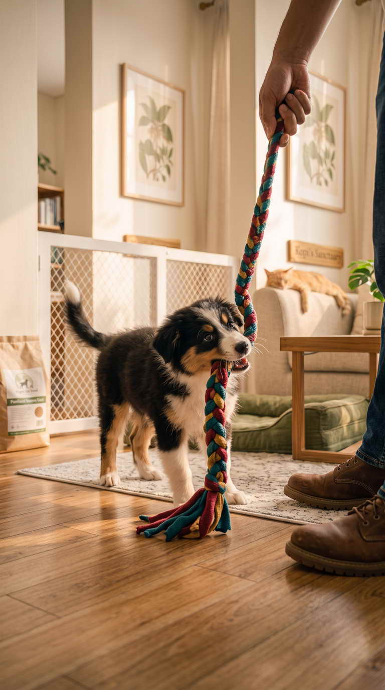 how to stop puppy biting feet when walking