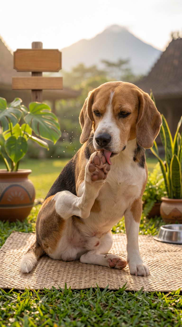 dog keeps licking paw suddenly
